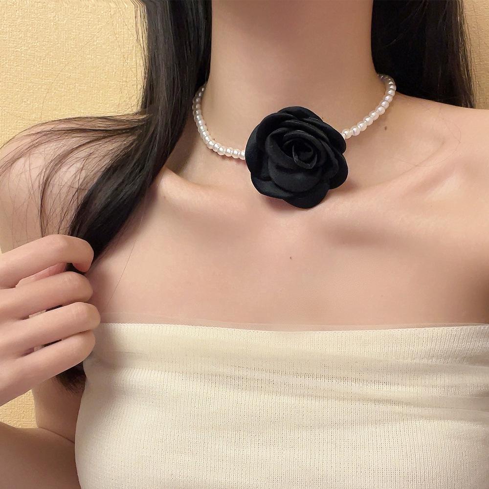 

Элегантное французское романтическое колье с розой для женщин - 2024 Цепочка на ключицу Высококлассный аксессуар