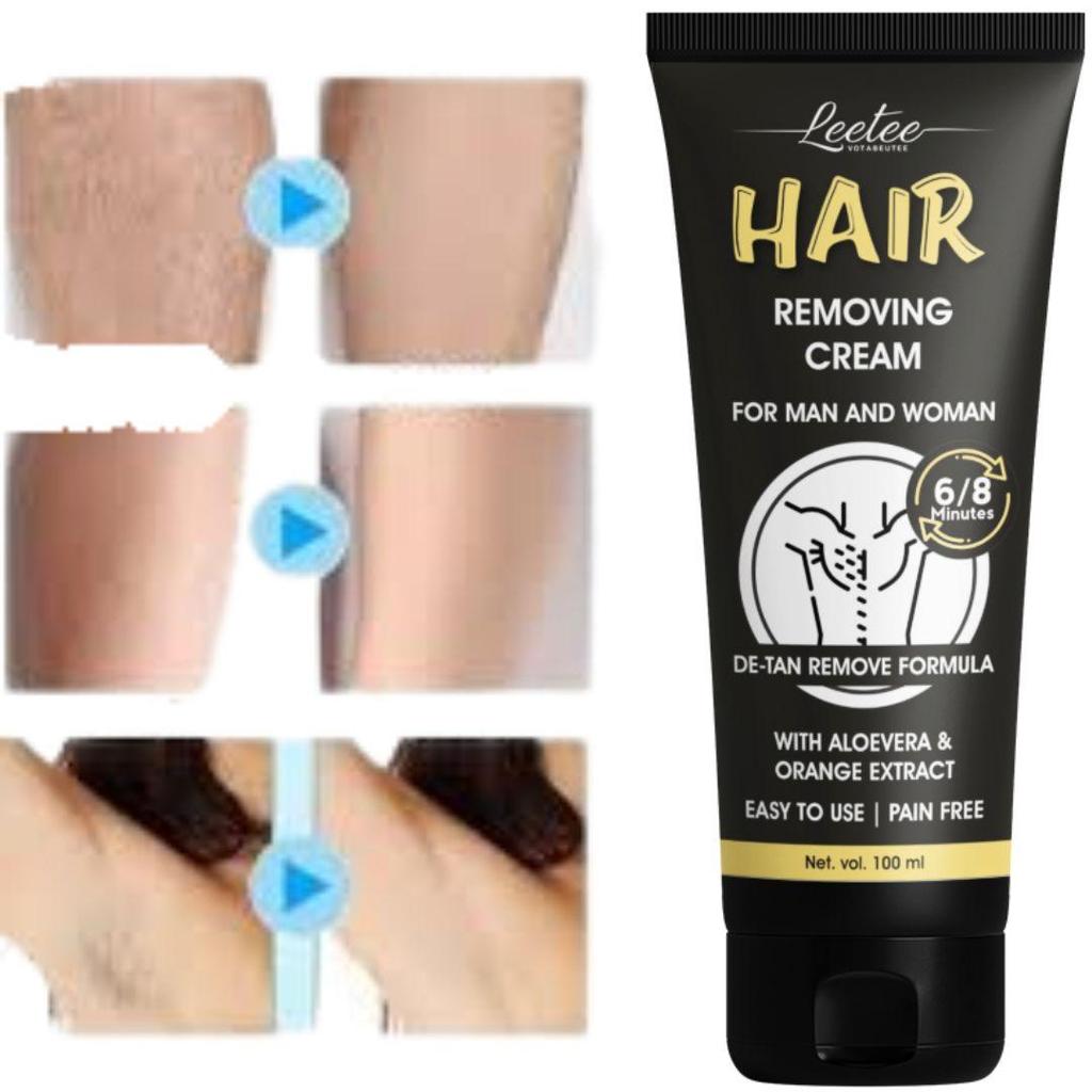 Hair Removal Cream For Men And Women | Painless Body Hair Removal Cream For Back, Chest, Legs, Arms, Under Arms & Intimate Areas | 100 Ml