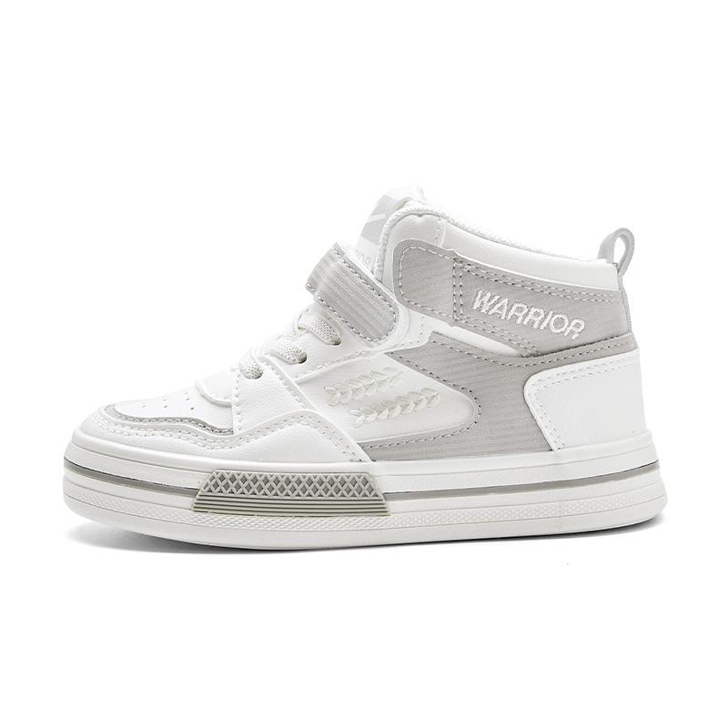 Warrior Fashion Versatile Trendy Classic Sports Casual High-Top Kids Sneakers Kids Sneakers Off-White Gray WZTH-106412
