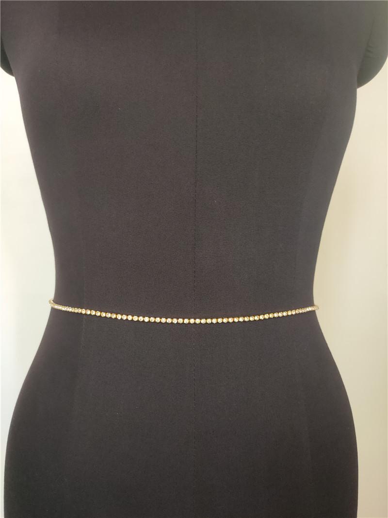 

New product sparkling full diamond waist chain three-layer & single-layer, diamond waist jewelry women 0198