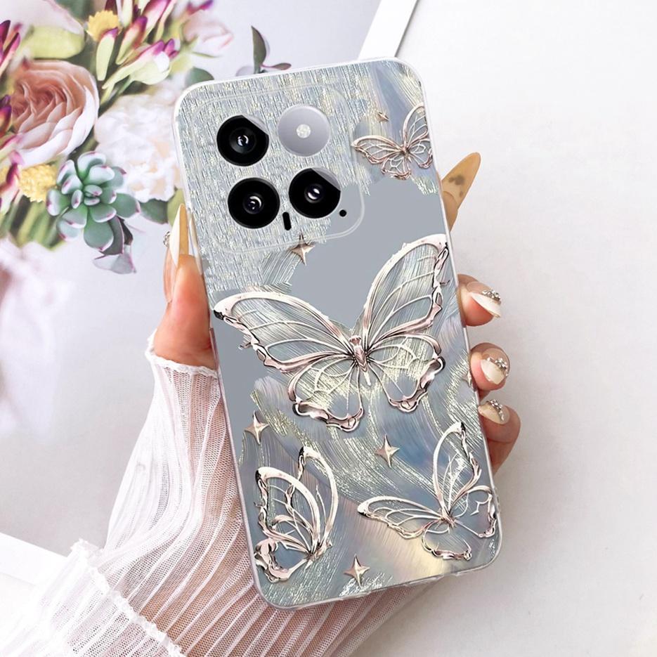 For Xiaomi Mi 14 Pro Case Cute Lion Fashion Painted Cover Soft Silicone Slim Phone Case For Xiaomi 14 Pro Mi14 Pro Fundas Bumper