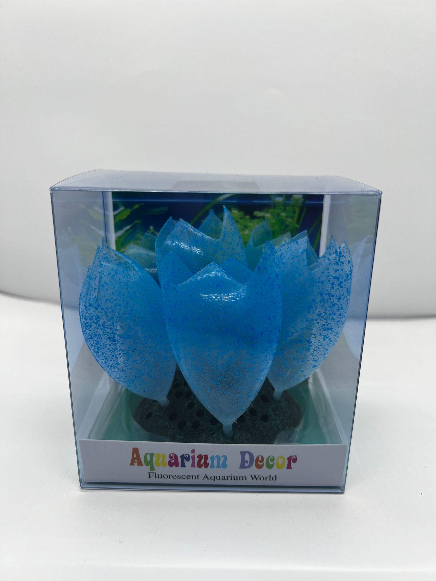 Силиконовые флуоресцентные коралловые пузыри для декора аквариумного ландшафта синий