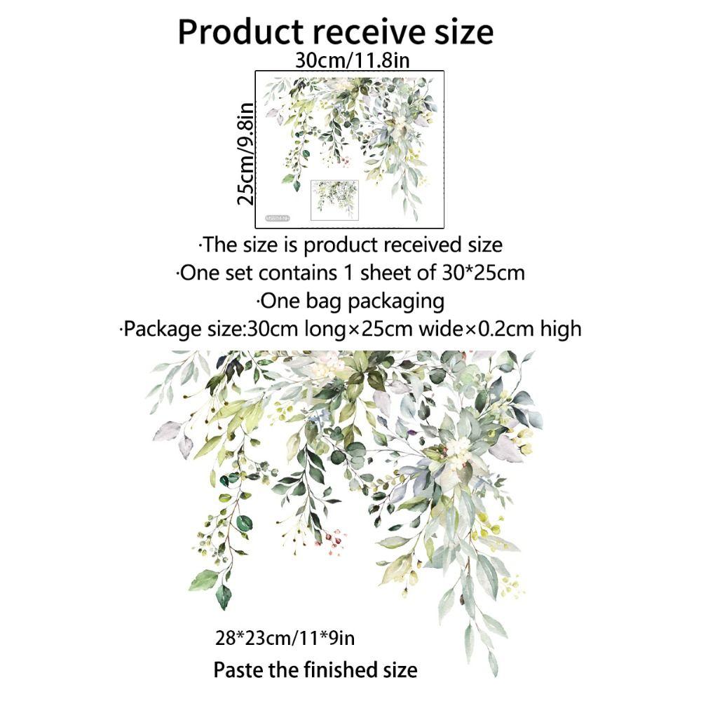 Decorative Wall Home Decor Bathroom Plant Toilet Sticker Wall Decals Flower Leaf Sticker Art Mural