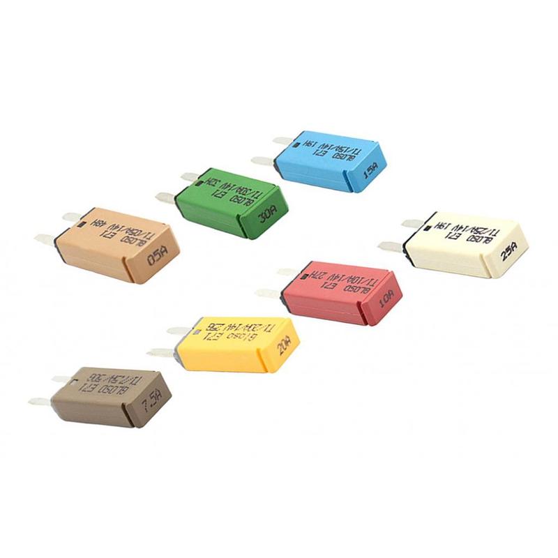 Mini ATM Circuit Breaker Fuse Resettable Blade Fuses Car Fuse Holder 7 Piece Set for Automotive Power Supply