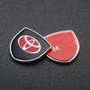 Car Styling 3D Meta Auto Door Shield Emblem Car Body Badge 3D Sticker For Toyota Corolla Yaris Chr Auris RAV4 Land Cruiser Camry