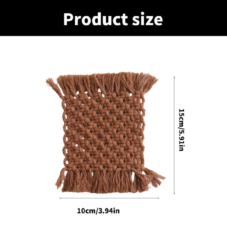 2pcs Crochet Cotton Table Pads Heat Resistant Placemats Colorful Coaster Decorative and Protective Mats for Hot Dishes
