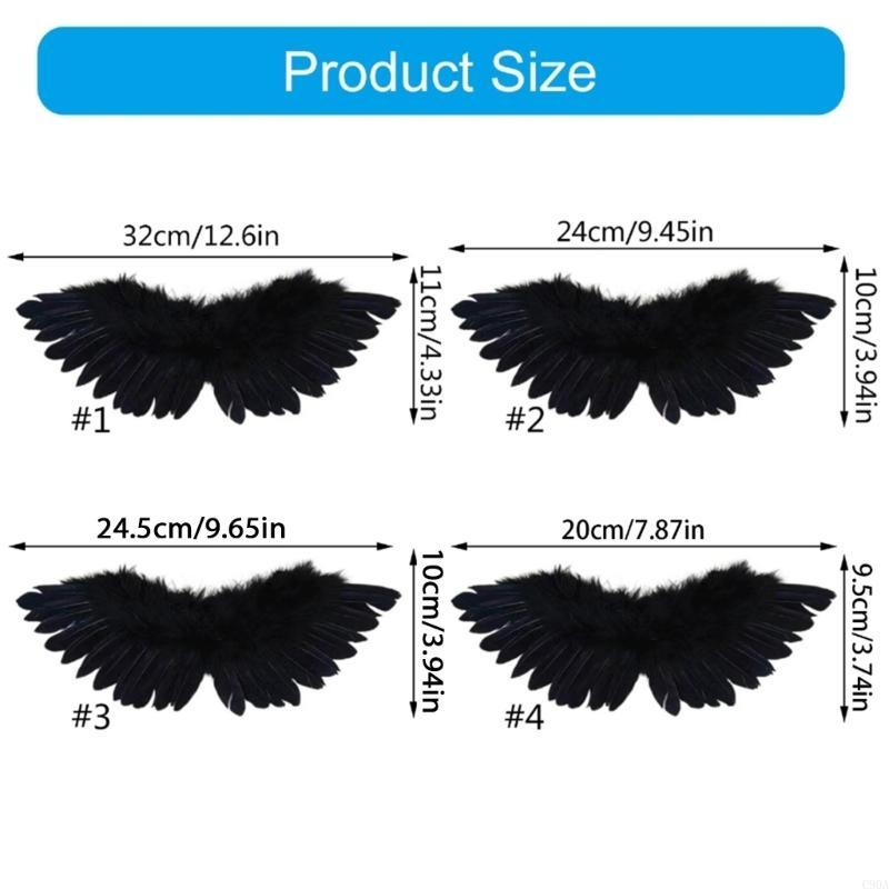 C90A Functioanl Feathered Wing Children's Theatrical Shows Charm for Halloween Stage Performances and Birthday Parties