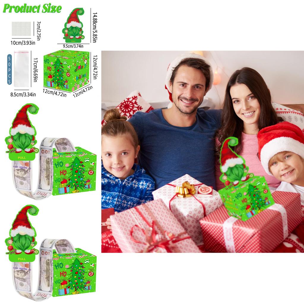 Christmas Themed Gift Box With Elf Illustration For Holiday Event Decor And Gift Exchange