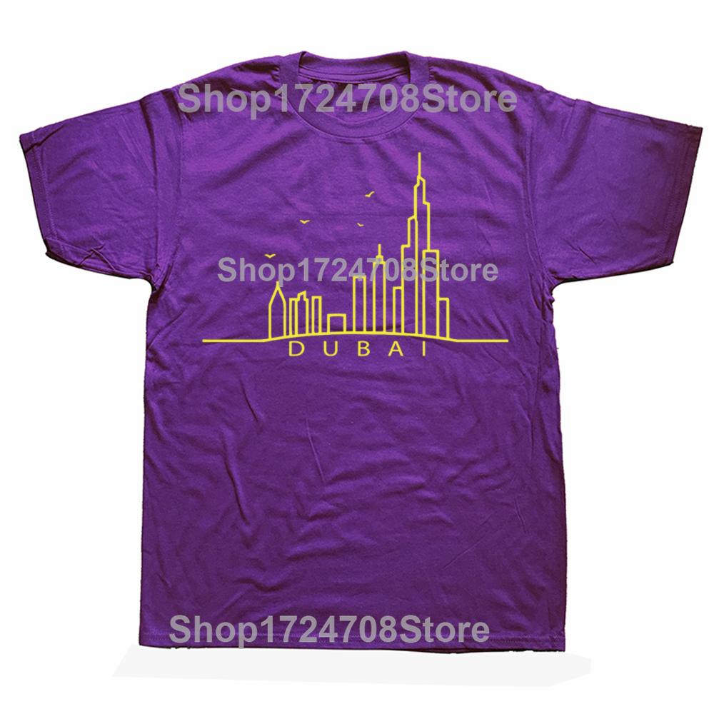 

Funny line Dubai Cityscape Classic Graphic T-shirts Men Women s Fashion Casual Tshirt 100% Cotton Loose Oversized T Shirt 4XL