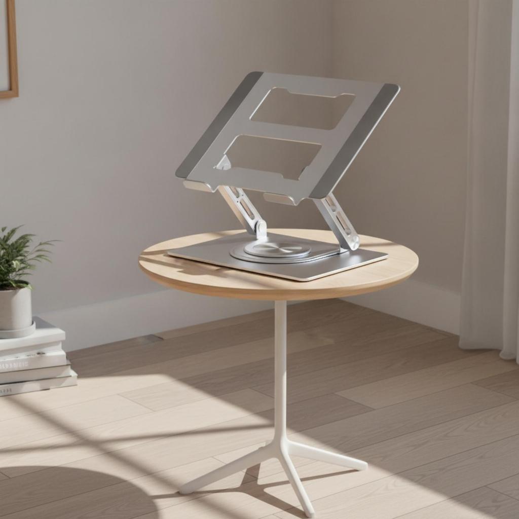 Laptop Rack with Doubletwin-Bracket Support Metal Desktop Stand