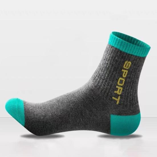 5 Pairs Men's Crew Socks Moisture-Wicking Athletic Socks Soft Breathable