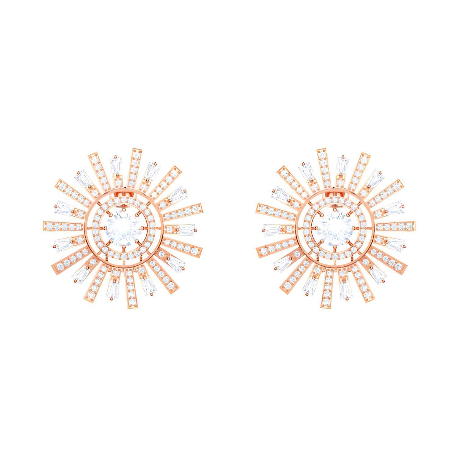 Swarovski Sunshine Sunflower Clip Earrings Women earrings Rose-Gold 5464833 Rose Gold