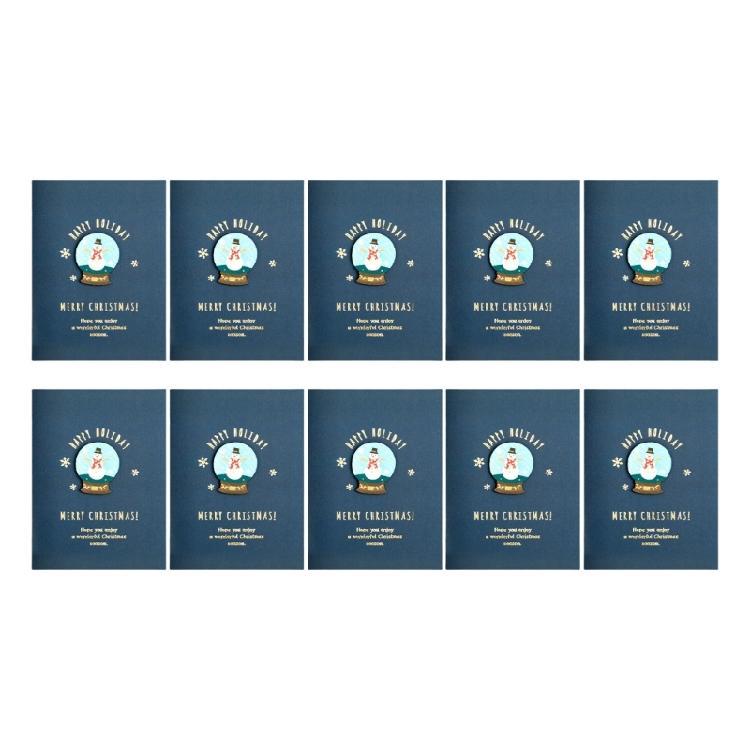 

10Pcs Christmas Card Winter Holiday Greeting Card with Envelope and Letter Paper for Family Friend Christmas New Year