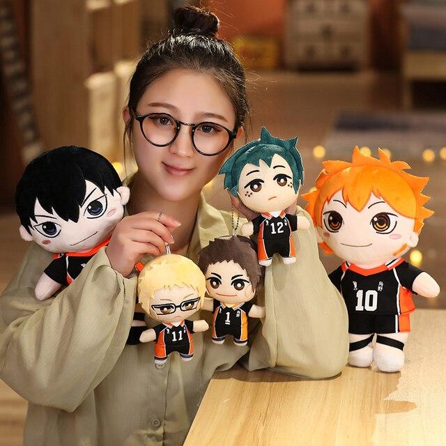 1ks 20/30cm Kawaii Haikyuu Plyšové hračky Krásné anime Hinata Syouyou Kageyama Tobio Vycpané měkké panenky Klíčenka Boys Dětský Vánoční dárek