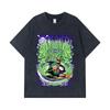 275 GSM Washed T-shirts 100% Cotton One Piece V9 Zoro Print Unisex Heavy Cotton T Shirt