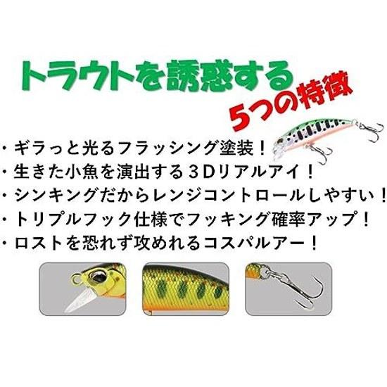 Stream Trout Lure 5g Heavy Sinking Minnow Set 5 Colors Breakwater Light Game