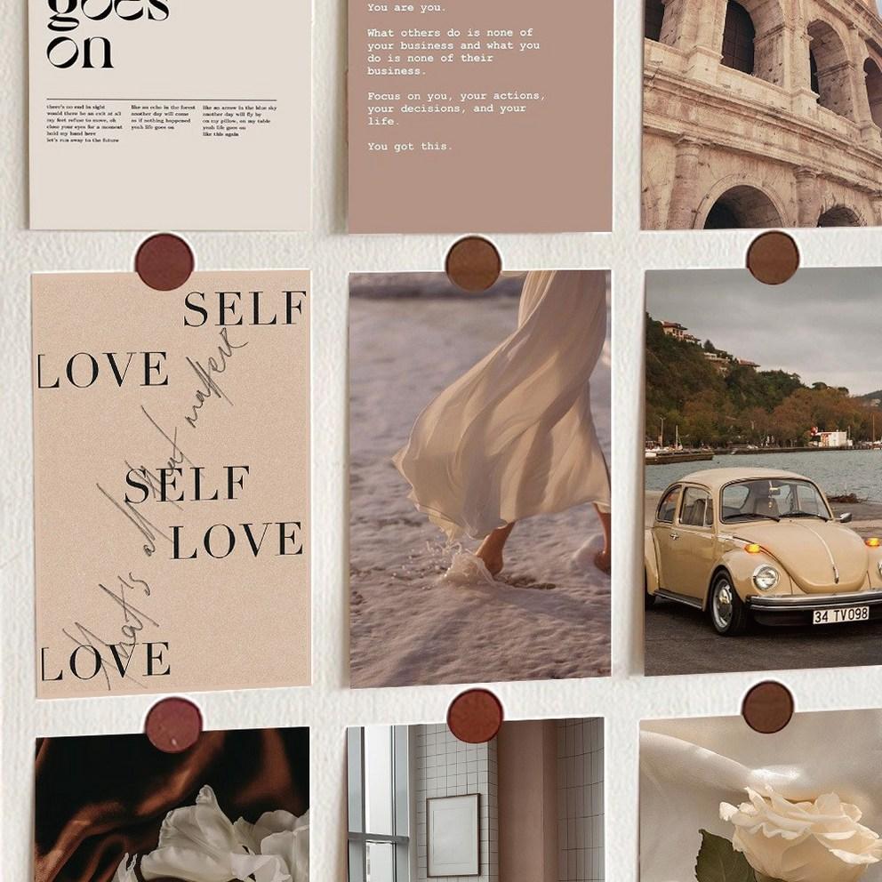 Girls Coco [10-Sheet Set] European-Style Postcard Photo Card Wall Decoration Interior Prop Poster Background Photo Sticker