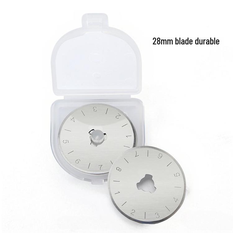 Dual-Blade Rotary Cutter with 45mm & 28mm Blades for Leather and Patchwork - Precision Circle Cutting Knife