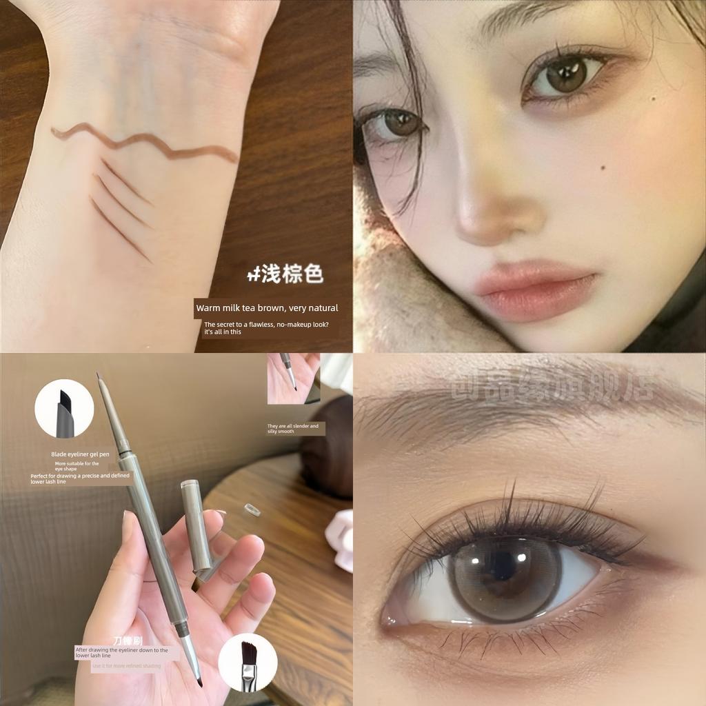 Never Discontinue Production! Rose Red To Pink Brown Eyeliner Gel Pen, Waterproof Eyeliner Pen for Lower Eyelids, Aegyo-Sal Pen