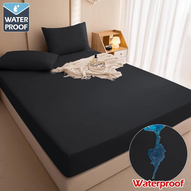 Protège-matelas 100% Imperméable Drap-housse pour Lit Réglable avec Bande Élastique Taille Simple Double King 140/160/180x200