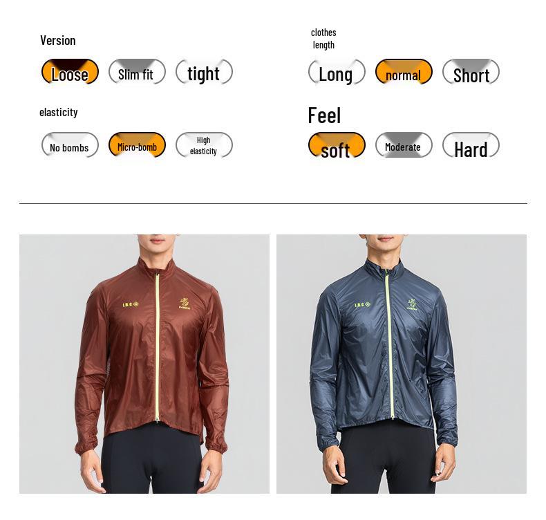 INBIKE Men's Lightweight Windproof Cycling Jacket for Autumn/Winter - Breathable, Portable Long Sleeve Windbreaker
