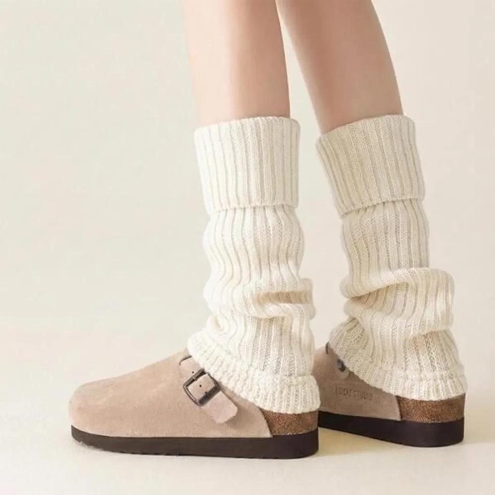 Women's Soft Heat-Generating Wool Blend Ribbed Leg Warmers