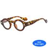 Óculos de Sol Redondos Pequenos Vintage Feminino Masculino Armação de Metal Lentes Cinza Transparentes Óculos para Uso Externo Design de Dobradiça com Rebite