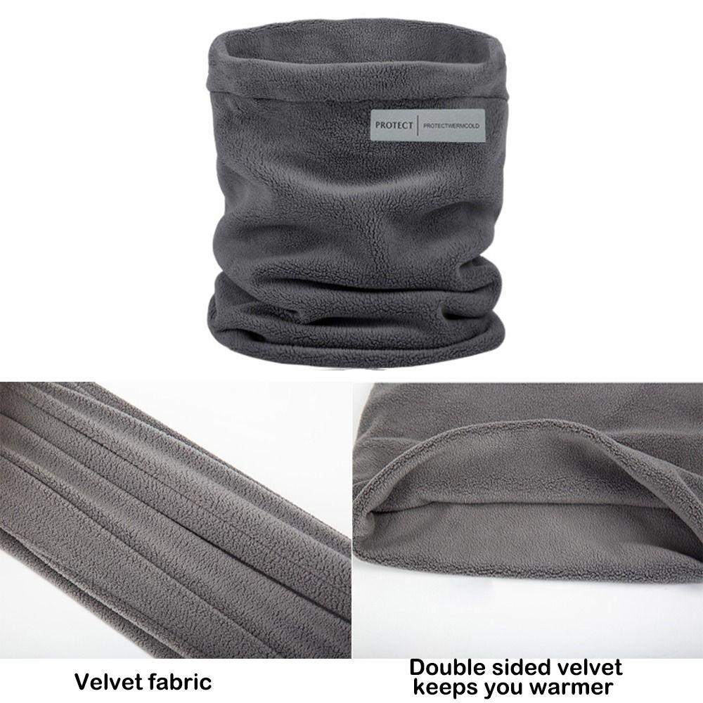 Cachecol de Pescoço Cor Sólida Veludo Cachecol de Ciclismo Proteção Quente para o Pescoço Aquecedor de Pescoço Ciclismo