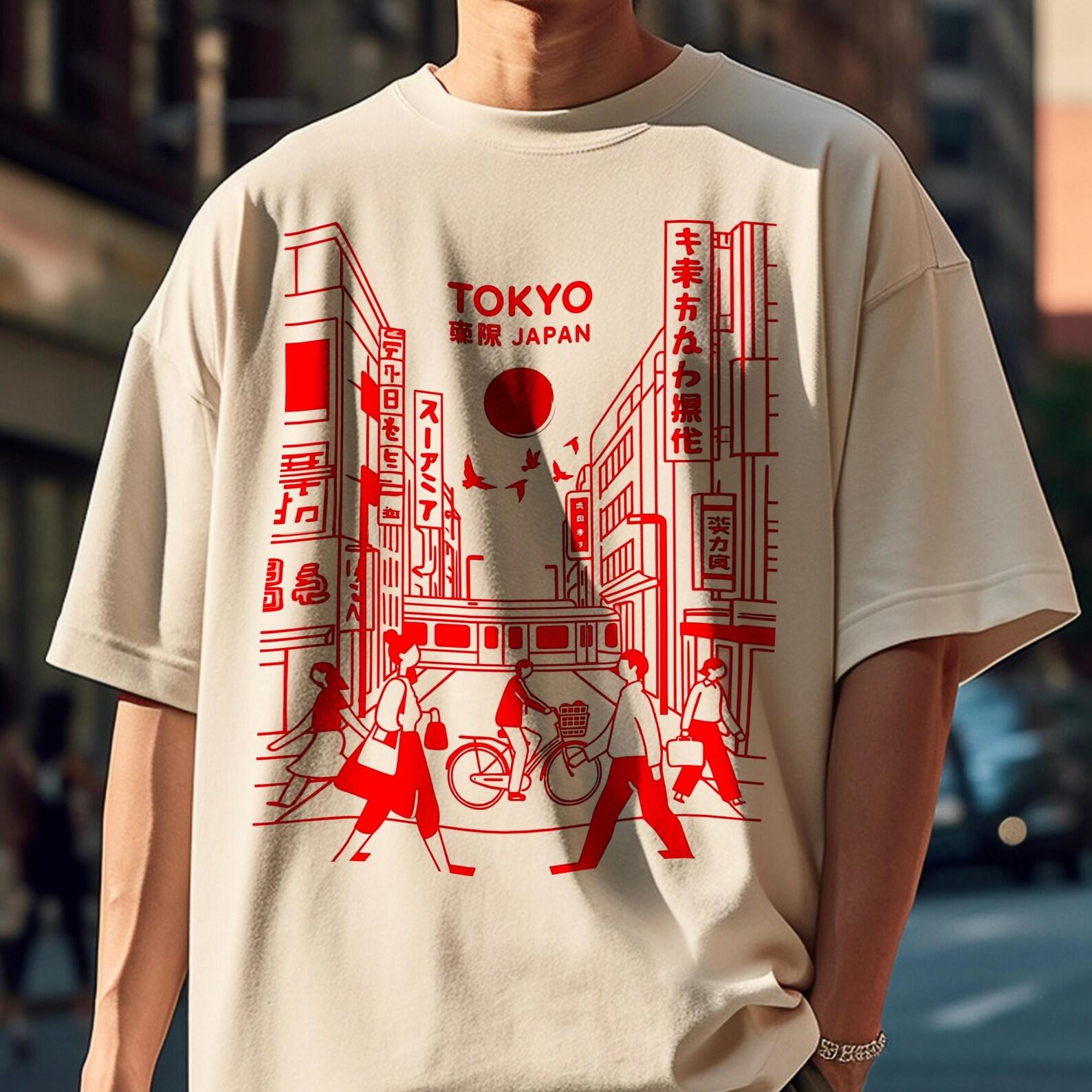 Japanese art shirt, Japanese Street Wear, Japanese style clothing, Retro Japanese T-shirt japanese graphic tee, Tokyo shirt 4XL