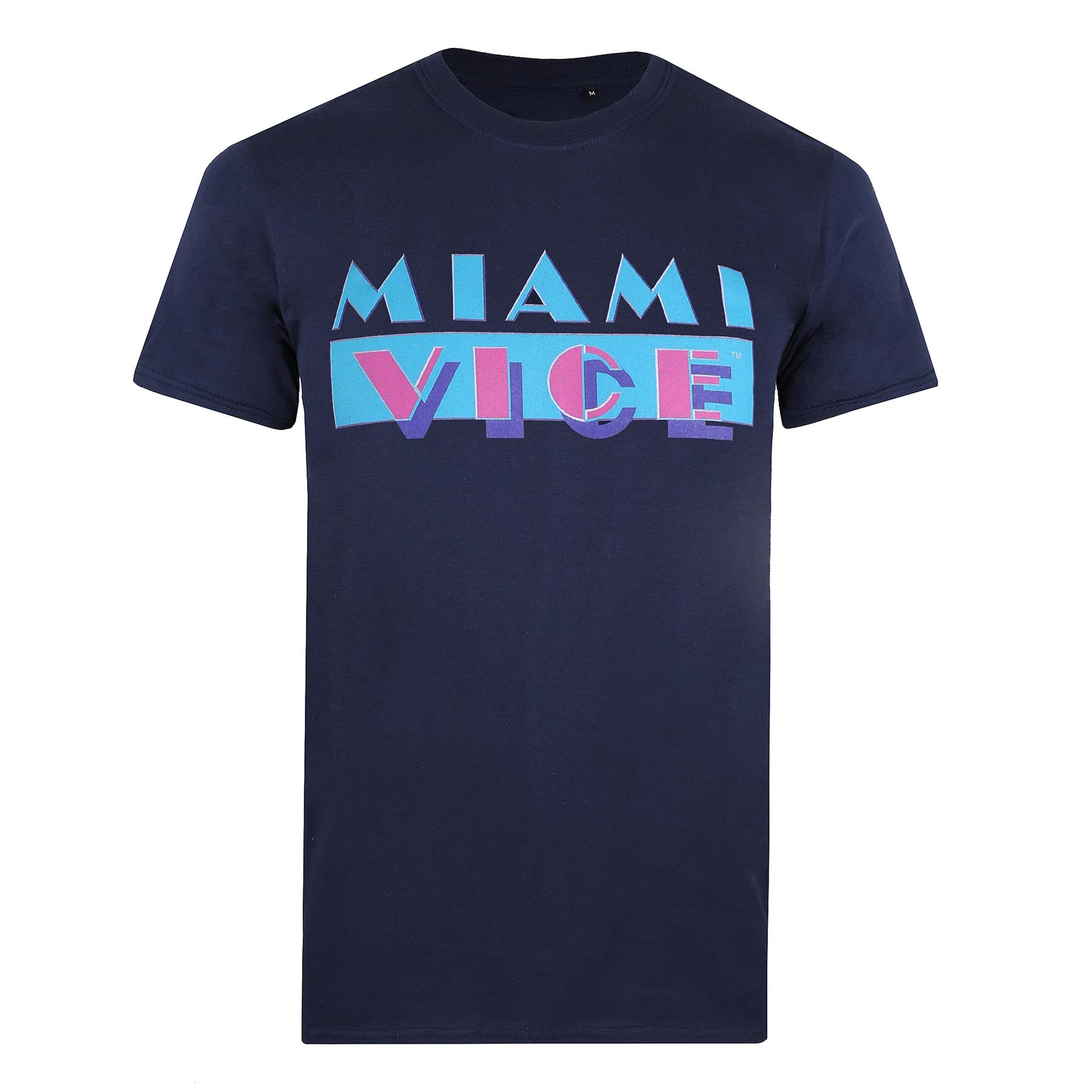 Miami Vice Mens T-shirt OG Logo Top Tee S-2XL Official L