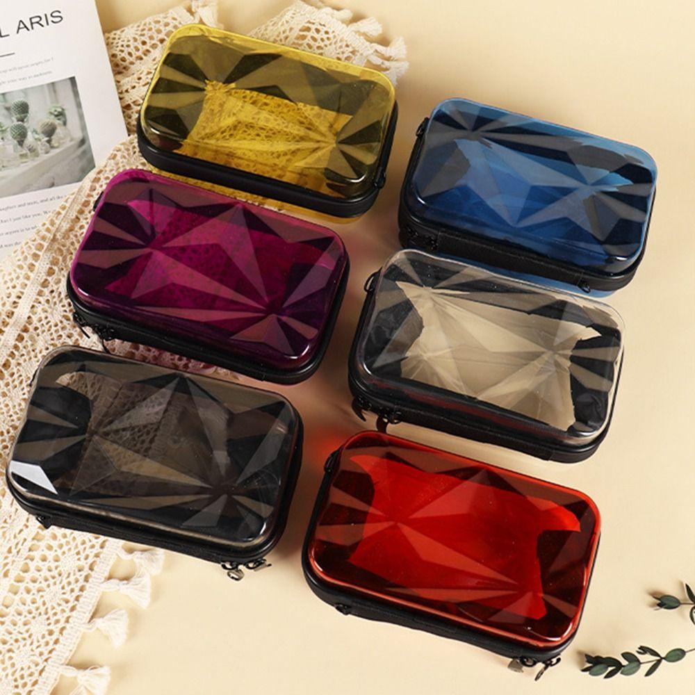 

Mini Hard-shell Makeup Bag 7 Inch Single Shoulder Bag Suitcase Shape Women s Bag Girls/Female червоний