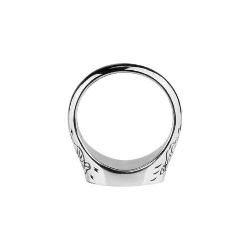 Anonymous Artisan Panther Flower Houllite Ring