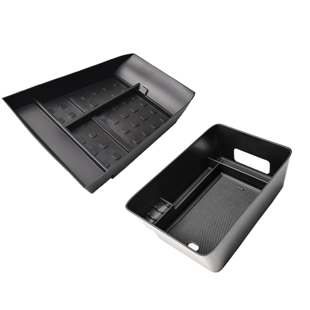 Center Console Organizer 2PCS For 2025 Hyundai Santa Fe Lower Cup Holder Armrest Storage Box Center Console Tray ABS Accessories