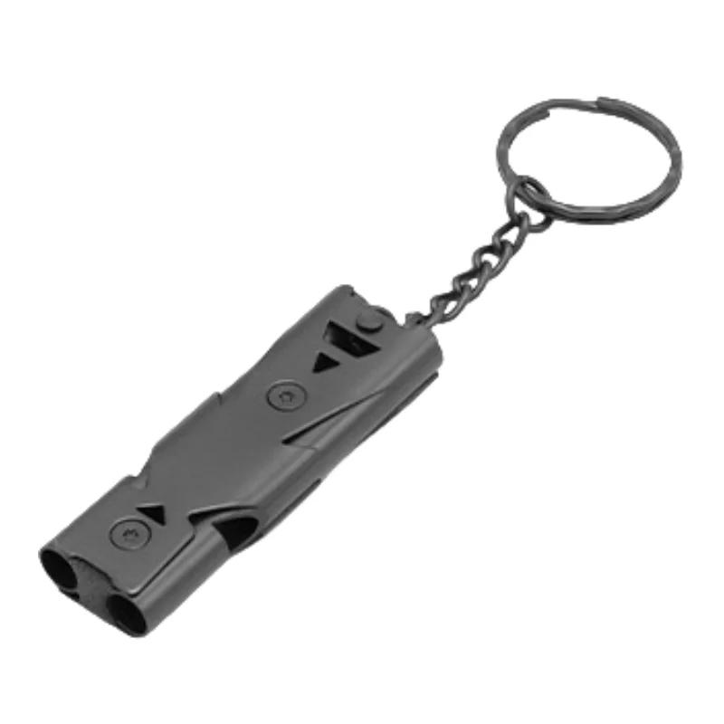 Double Pipe Whistle Pendant Keychain High Decibel Portable Outdoor Survival Emergency Camping Tool Multifunction Whistle 1PC