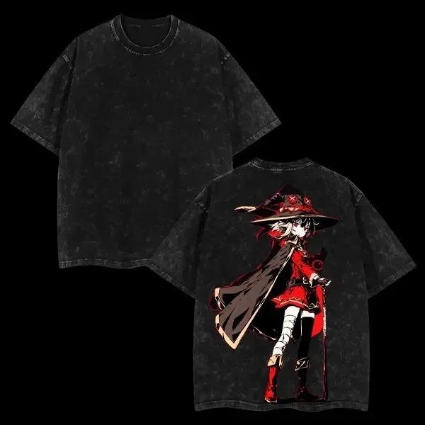 

Hot Anime KonoSuba God s Blessing on This Wonderful World! Anime Lover Washed Tshirt Unisex Oversized personality Clothes Cotton XXXL