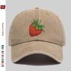 pc Fresh Strawberry Print Baseball Cap Home Leisure Design Decor Hat Comfortable Lightweight Sun Hat with Adjustable Strap F