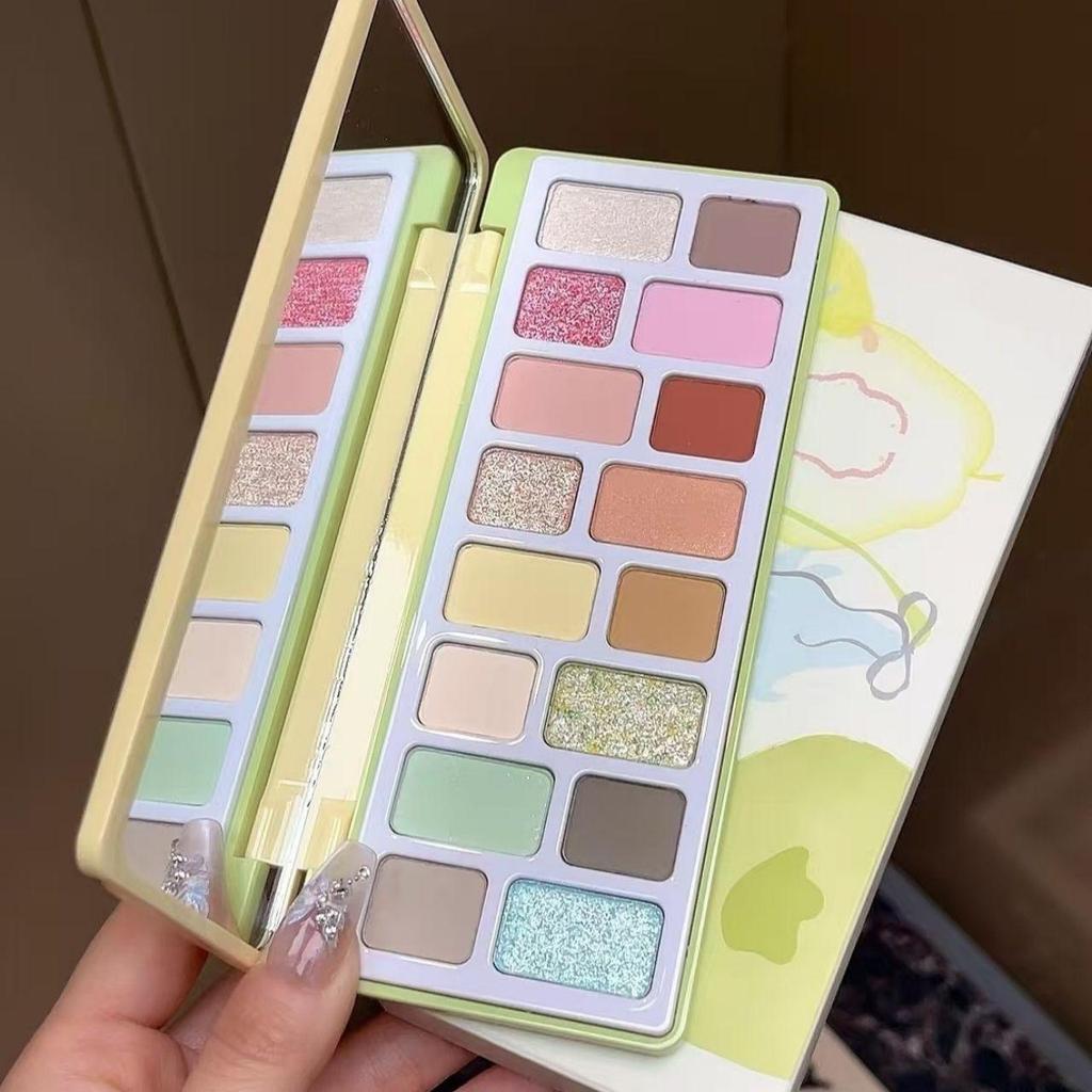 KAPEL Palette Ombretti Sedici Colori Tonalità Terra - Perlescente & Scintillante per il Trucco Quotidiano.