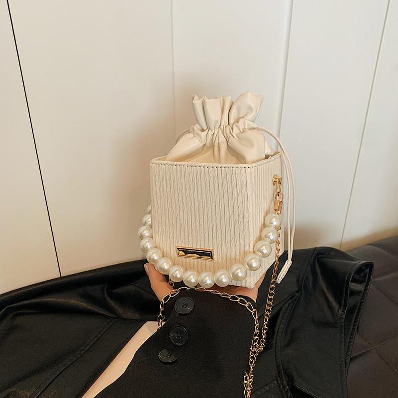 Chic And Stylish New Autumn Bucket Bag In Khaki Pink Black White And Brown For Women