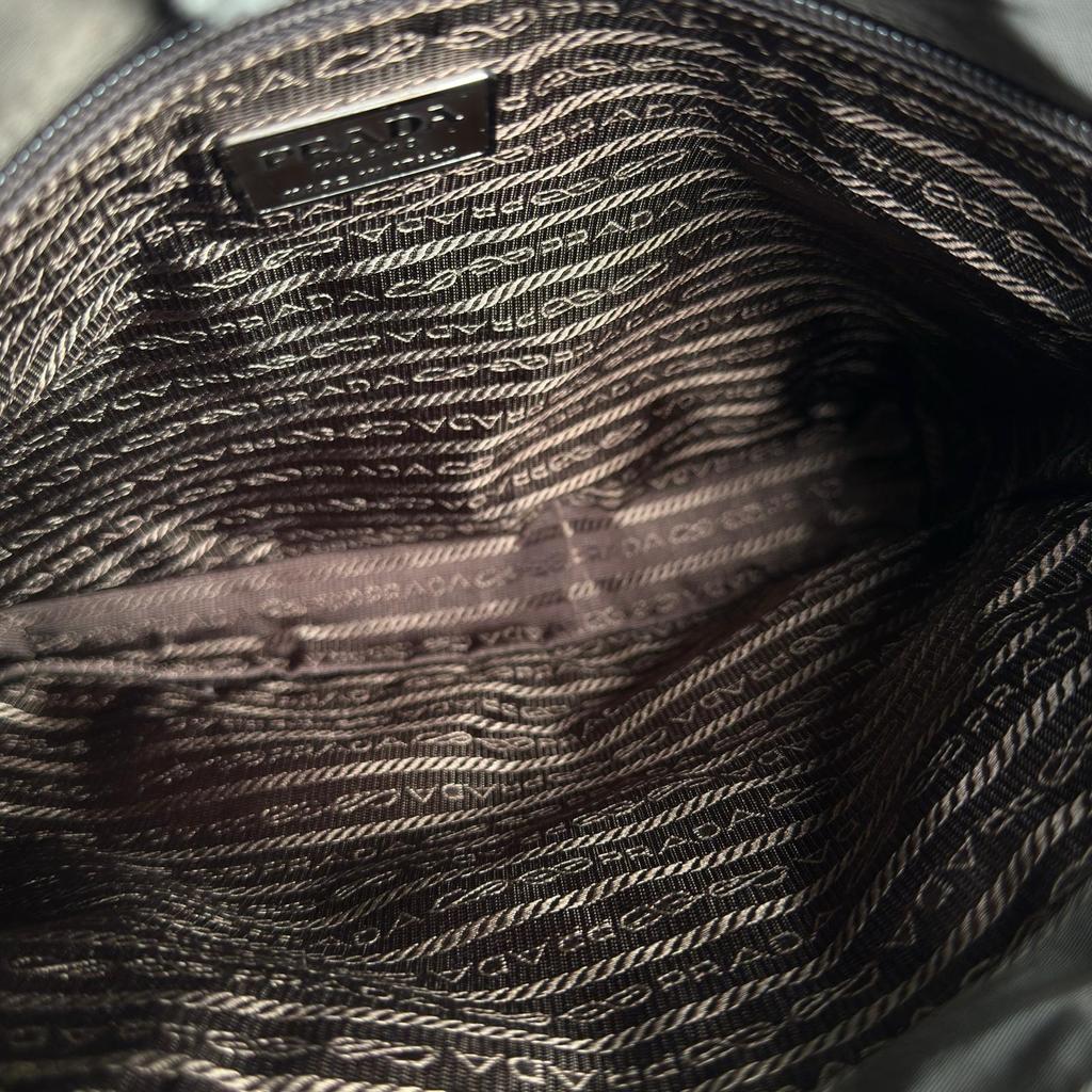 PRADA Triangular logo B6242 Handbag black Women used