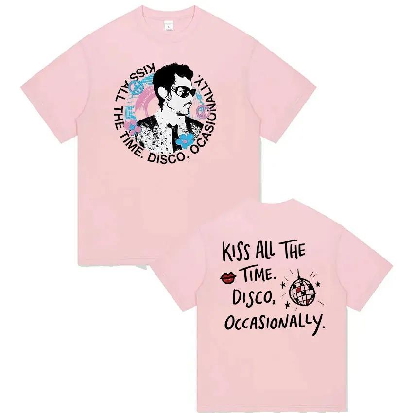 Kiss All The Time Disco Occasional Album 2026 Merch T Shirt Rap Unisex Hip Hop Vintage Streetwear Cotton Short Sleeve T-shirt