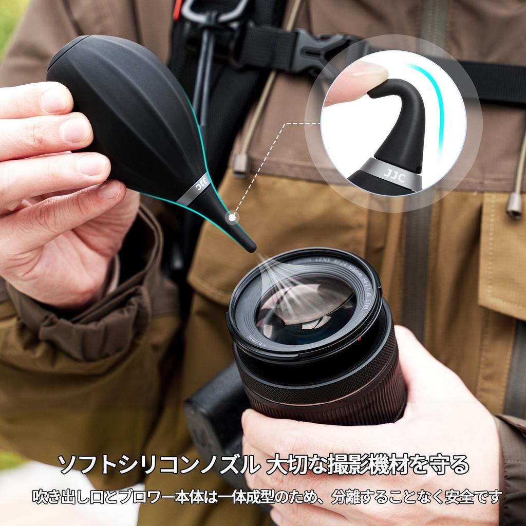 JJC Soft Silicone Nozzle Camera Blower, 36mm Long, for Cameras, Lenses, CCDs, CMOS Filters, LCDs, Coffee Mills, PCs, Keyboards, and Precision