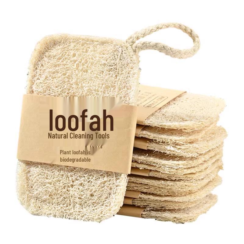Eco-Friendly Loofah Kitchen Sponge – Natural Dishwashing & Oil Removal Pad