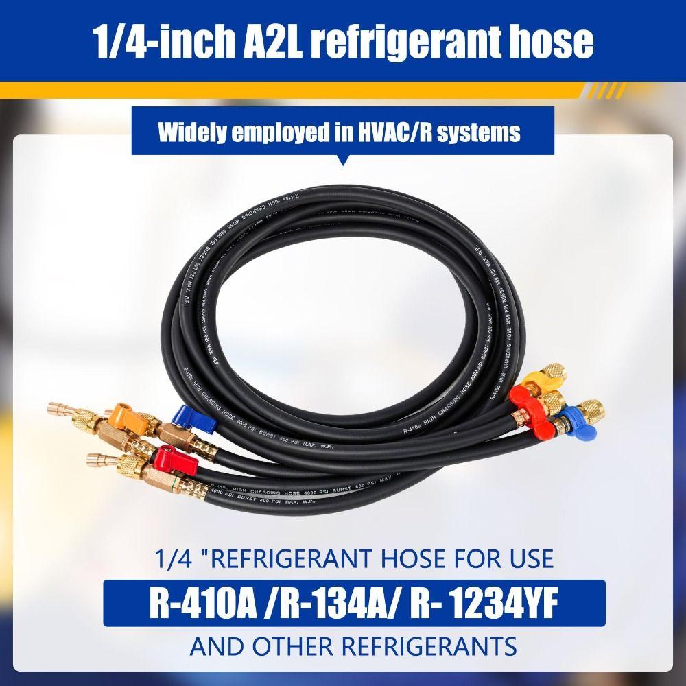 Rubber Charging Hose Set Fluoridation Detection High Pressure Charging Hose  Refrigerant Charging