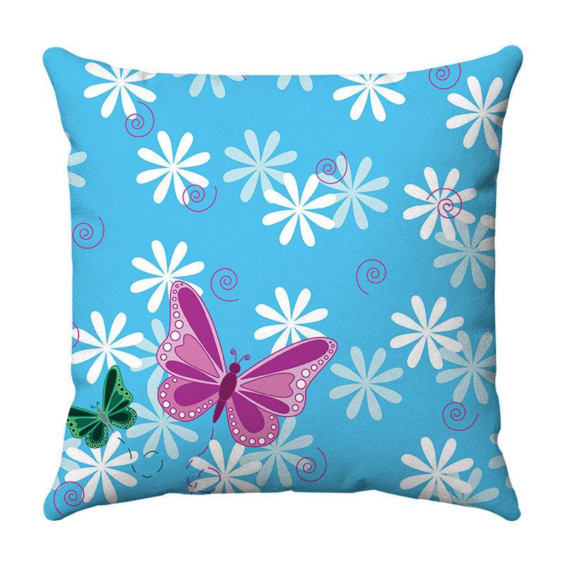 Divination and butterflies Digital printing short plush pillow covers for car sofa office cushion cover home goods 60x60cm