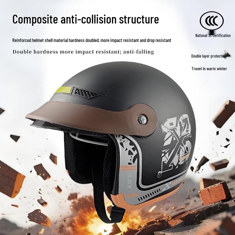 3C Certified Universal Electric Scooter Helmet with Ear Protection and Warm Neck Gaiter for All Seasons