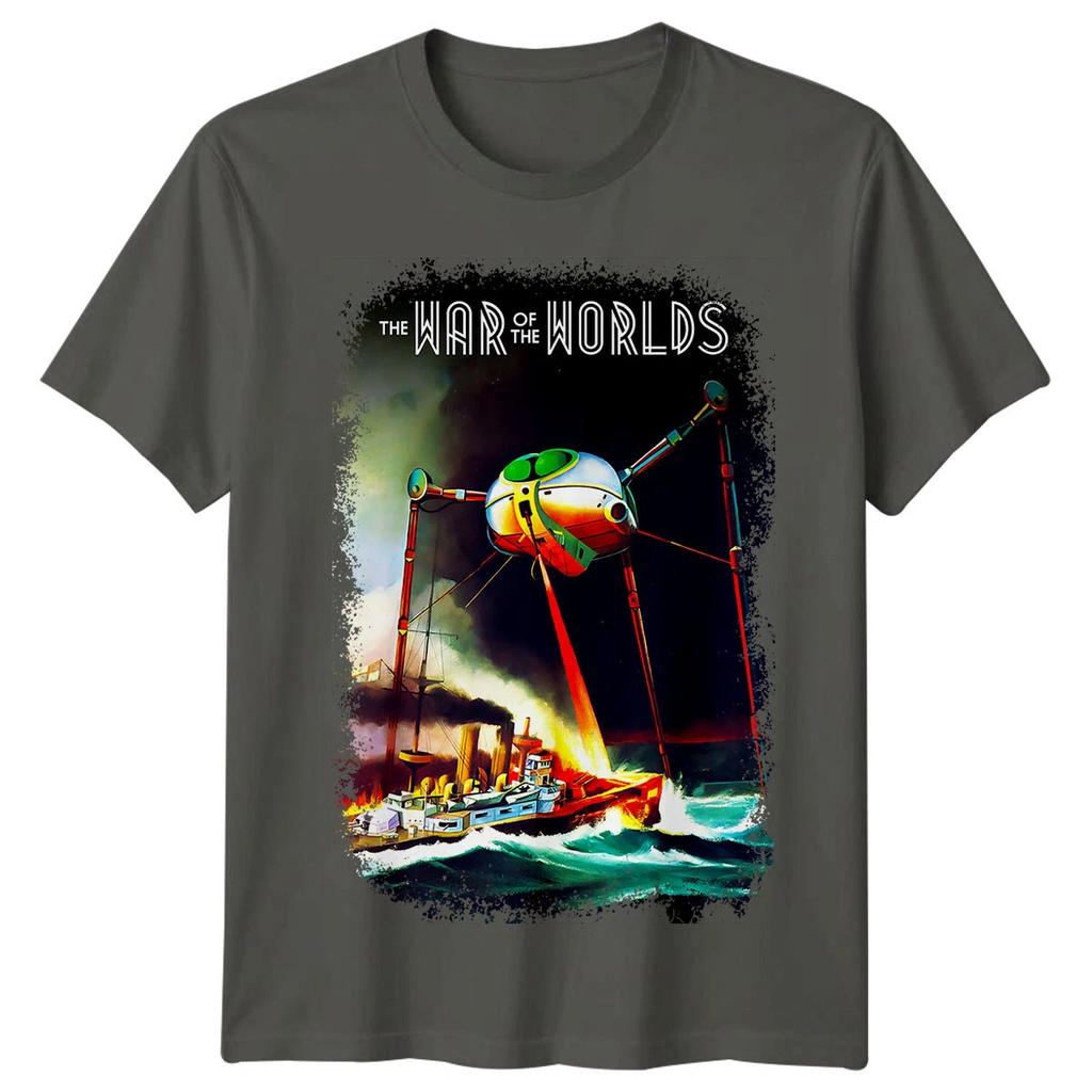 The War of the Worlds 1953 Movie T Shirt Womens Unisex Cotton Tee Casual Summer Oversized Humor Short Sleeve Streetwear Top