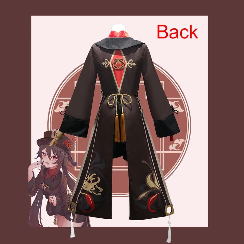   Hu Tao Cosplay Costume Chinese Ancient Costume Halloween Carnival Hutao Clothes Including Socks Hat Jewelry