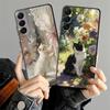 Kreskówkowy Uroczy Kot Etui do Samsung Galaxy A25 A16 A05 A23 A73 A51 A55 A53 A17 A37 A57 A15 A06 A52 A36 Pokrowiec na Telefon A41 A13 A12 A70