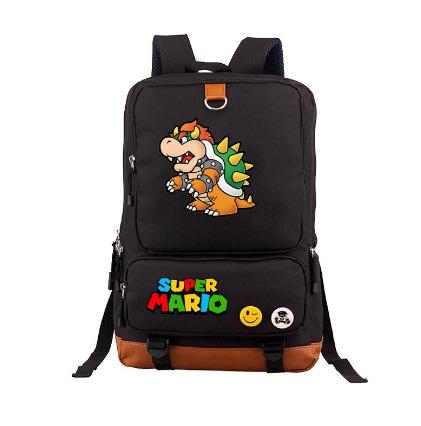 Super Mario Backpack Student School Bag Teen Backpack Men's and Women's Casual Backpack Computer Bag