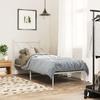 vidaXL Metallbett Ohne Matratze Mit Kopfteil Weiß 75x190 Cm
